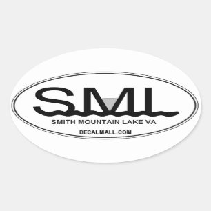 SML Auto Window Decal Smith Mountain Lake Virginia Oval Sticker