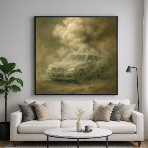 Smog Car - Pastel Painting Art Poster