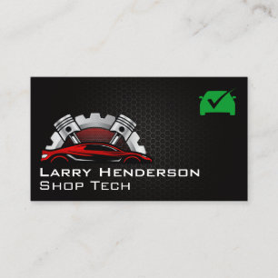 Smog Check Logo Auto Sports Car Business Card