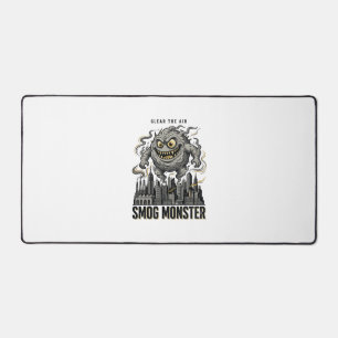 Smog Monster Shirt Vintage Engraving Eco Warning A Desk Mat