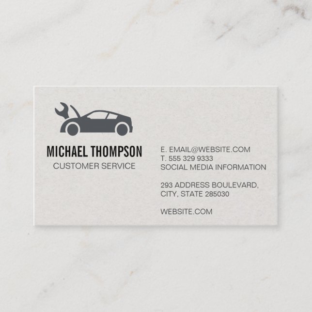 Smog Tech | Car Fixing and Repairs Business Card (Front)