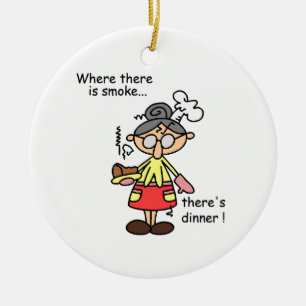 Smoke and Dinner T-shirts and Gifts Ceramic Tree Decoration