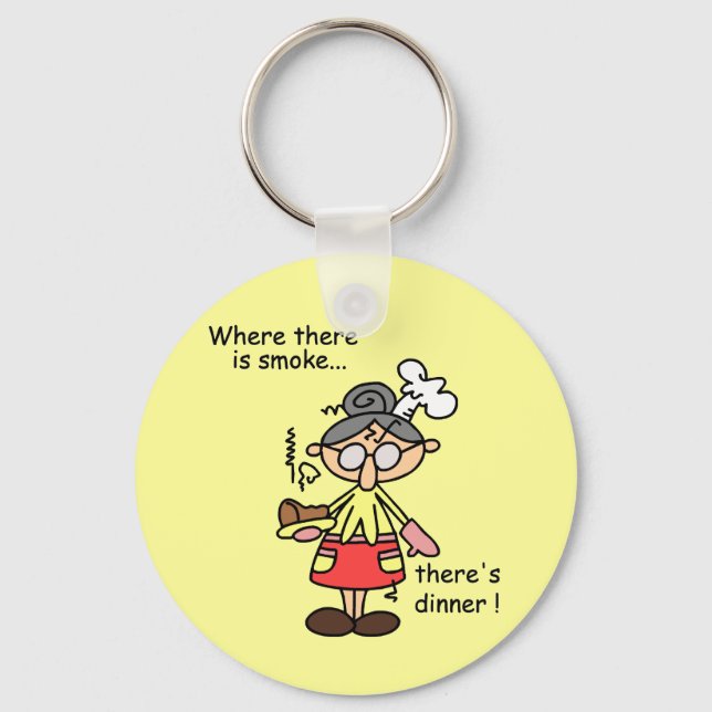 Smoke and Dinner T-shirts and Gifts Key Ring (Front)