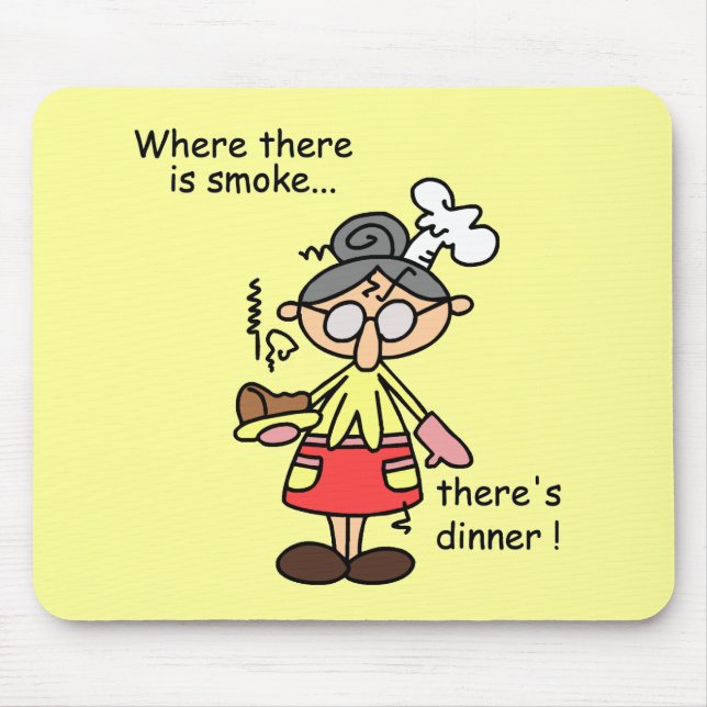 Smoke and Dinner T-shirts and Gifts Mouse Mat (Front)