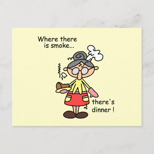 Smoke and Dinner T-shirts and Gifts Postcard (Front)