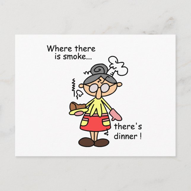 Smoke and Dinner T-shirts and Gifts Postcard (Front)