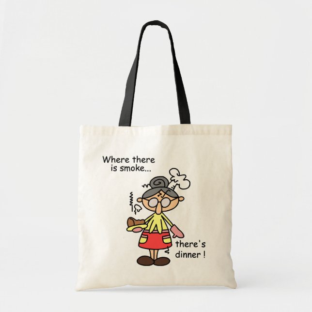 Smoke and Dinner T-shirts and Gifts Tote Bag (Front)