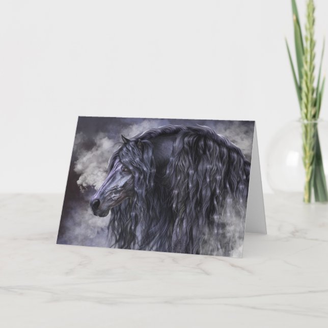 Smoke and Ebony Greeting Card (Front)