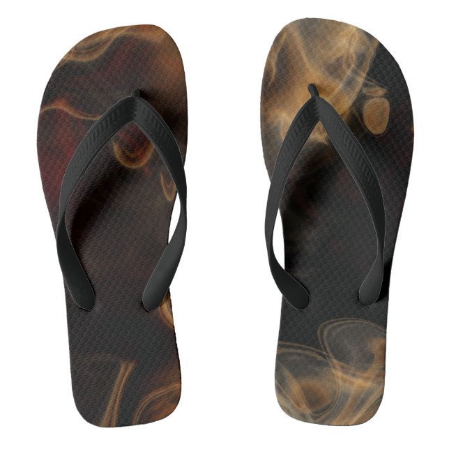 Smoke and Flames Flip Flops (Footbed)