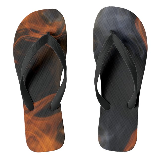 Smoke and Flames Flip Flops (Footbed)
