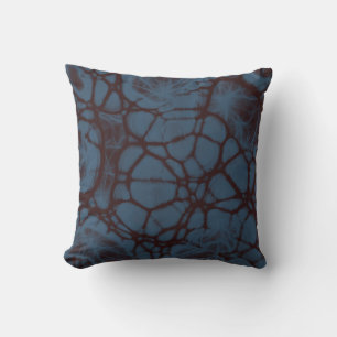 Smoke blue maroon Throw pillow