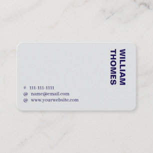 Smoke Blue Scandinavian Minimal Branding Style Business Card