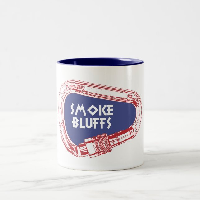 Smoke Bluffs Climbing Carabiner Two-Tone Coffee Mug (Center)