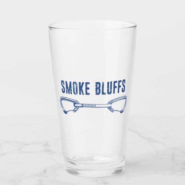 Smoke Bluffs Rock Climbing Quickdraw Glass (Front)