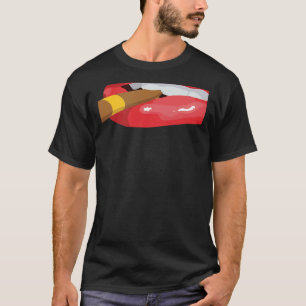 Smoke Cuban Cigar Lit Lips Smoking Graphic Art T-Shirt