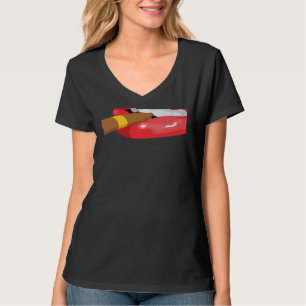 Smoke Cuban Cigar Lit Lips Smoking Graphic T-Shirt