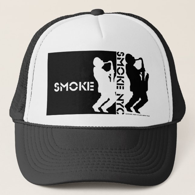 Smoke Dbl. Saxman Hat - Negative (Front)