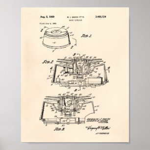 Smoke Detector 1969 Patent Art - Old Peper Poster