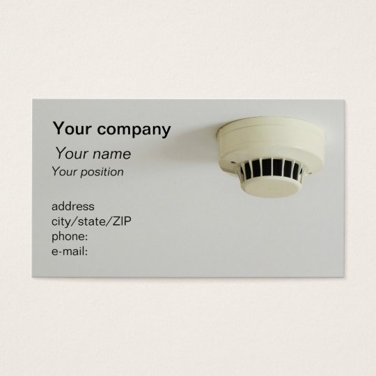 "Smoke detector" business card