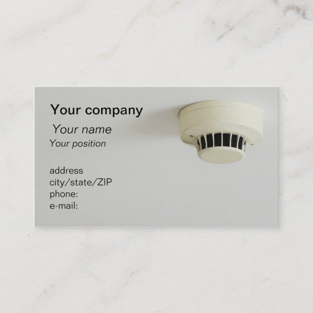 "Smoke detector" business card (Front)
