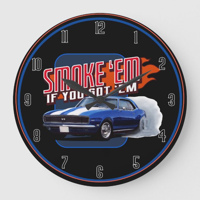 Smoke Em Camaro Large Clock (Front)