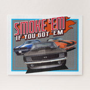 Smoke em If you Got Em Classic Muscle cars Jigsaw Puzzle