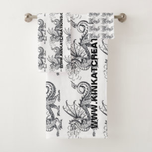 Smoke & Fire Custom Bath Towel Set