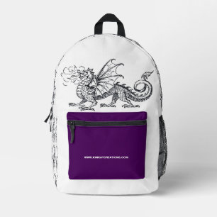 Smoke & Fire Printed Backpack