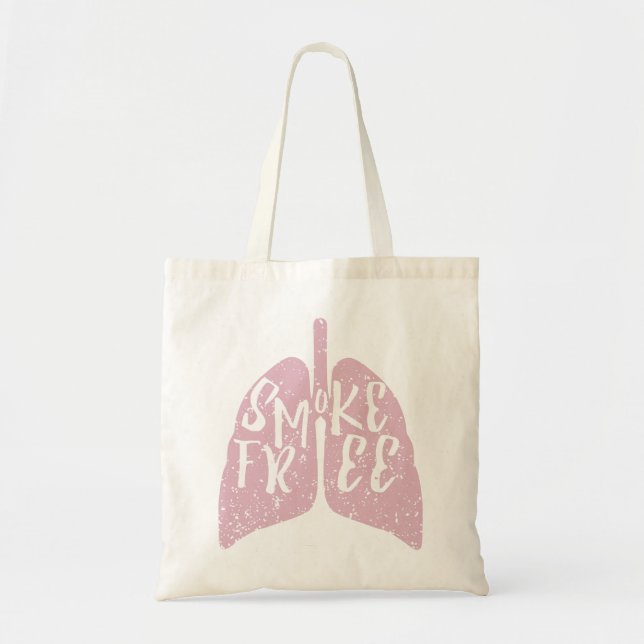 Smoke Free Healthy Lungs Tote Bag (Front)