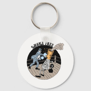 Smoke Free. Kicking butt! Key Ring