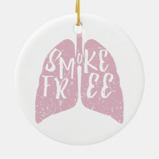 Smoke Free Lungs Ceramic Tree Decoration