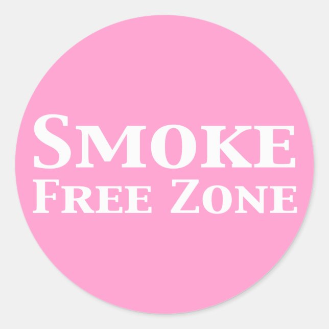 Smoke Free Zone Gifts Classic Round Sticker (Front)