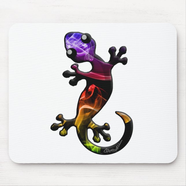 Smoke Gecko Lizard Mouse Mat (Front)