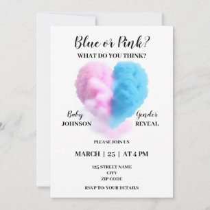 Smoke gender reveal invitation