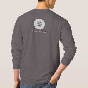 Smoke Grey Add Your Logo Here Mens Elegant T-Shirt