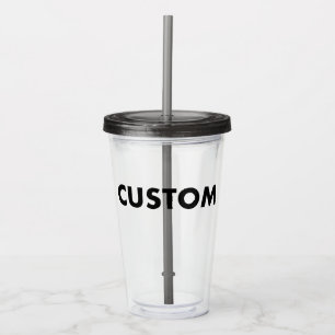 SMOKE GREY Custom Acrylic Tumbler Blank Lid, Straw