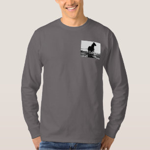 Smoke Grey Modern Running Horse Pop Art Template T-Shirt