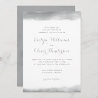 Smoke Grey Watercolor Dip Wedding
