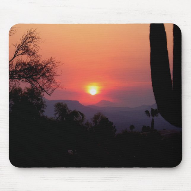 Smoke induced sunset mouse mat (Front)