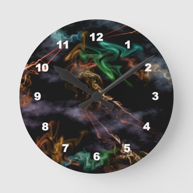 "Smoke 'N Fire" Round Clock (Front)