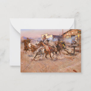 Smoke of a. 45, 1908 by Charles Marion Russell Card