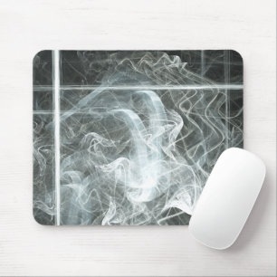 Smoke Over Black Abstract Artwork Mouse Mat