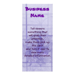 Smoke Over Violet Personalized Business Rack Card