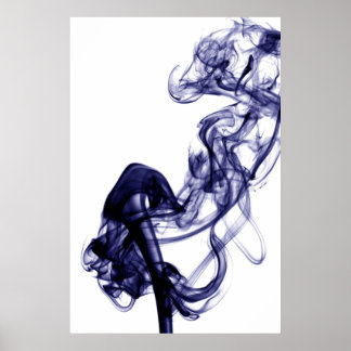 Smoke Photography - Blue Poster