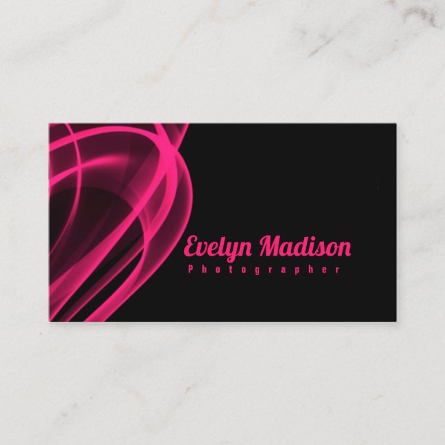 Smoke Ribbons Abstract u797 Business Card (Front)