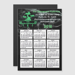 Smoke Shop Business Mini Calendar Magnet 2019