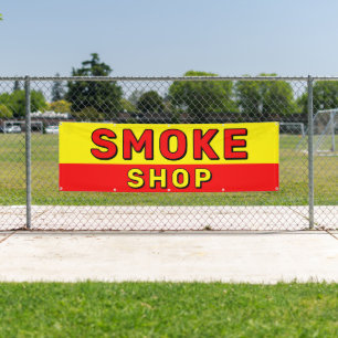 Smoke Shop Red Yellow Black Advert  Banner