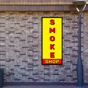 Smoke Shop Red Yellow Black Advert  Banner