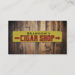 Smoke Shop Sign Personalised Name Cigar Store Business Card