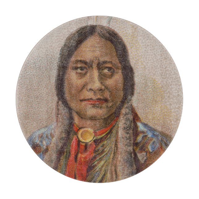 Smoke Signals: Lakota Indian Chief Sitting Bull Cutting Board (Front)
